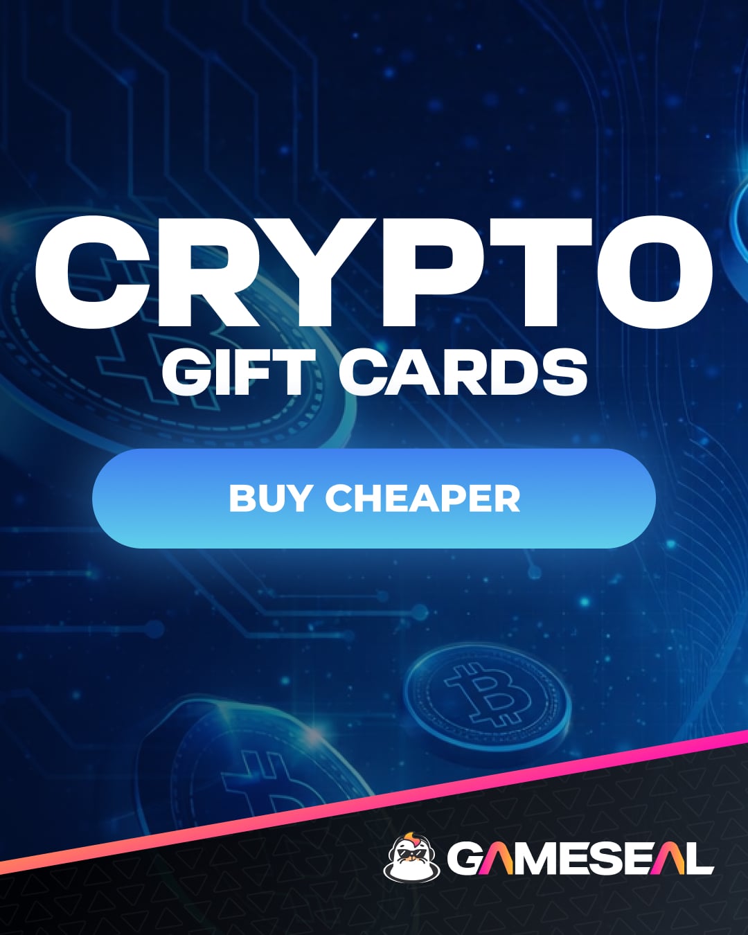 GameSeal Crypto Gift Cards - Steam PlayStation Xbox