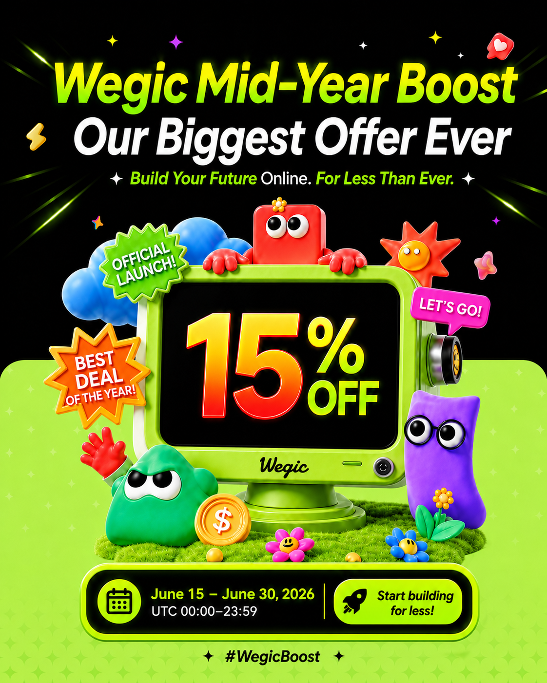 Wegic Mid-Year Boost - 15% Off on All Plans