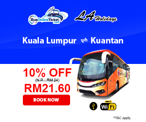 Promo Bus Online Ticket My La Holidays Offers 10 Off For Bus Ticket Bookings From Kl To Kuantan And From Kuantan To Kl Buletin Malaysia