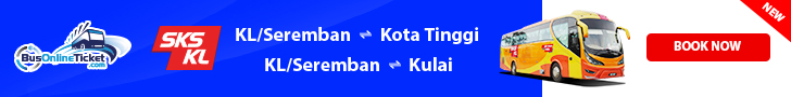 SKS KL Express Bus From Kuala Lumpur or Seremban to Kota Tinggi or Kulai