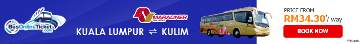 Maraliner Offers Express Bus Service Between Kuala Lumpur and Kulim