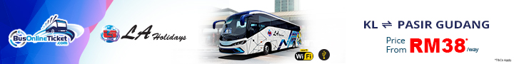 LA Holidays Offers Bus Service Between Kuala Lumpur and Pasir Gudang