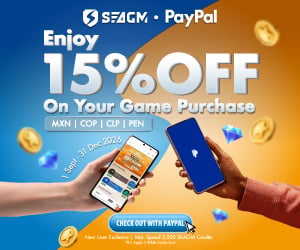 SEAGM x PayPal 15% OFF Bonus Campaign