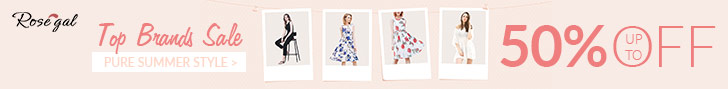 rosegal.com - 728×90 – Top Brands Sale – up to 50% OFF